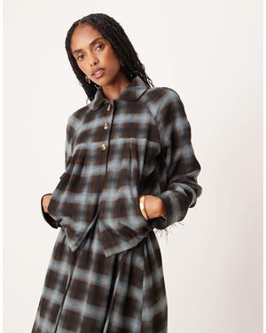 Motel Harana Collared Button Up Jacket - Brown