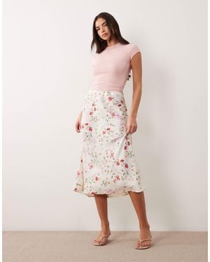 Y.A.S Satin Midi Skirt - Pink