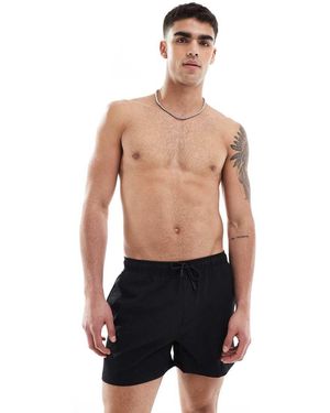 River Island Seersucker Zwembroek - Zwart