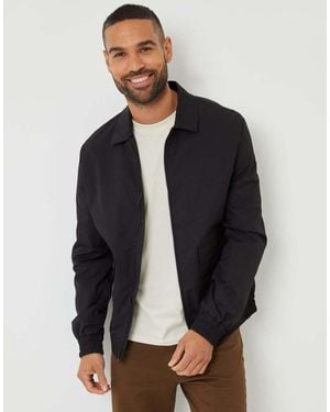 Threadbare Patch Pocket Collared Zip-Through Jacket - Blue