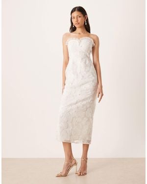 Pretty Lavish – bridal – ärmelloses midaxikleid - Natur