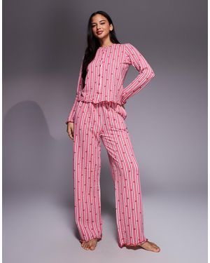 Threadbare – valentinstag – pyjama aus baumwollmix - Pink