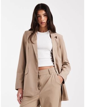 Vero Moda Loose Fit Tailored Blazer Co-Ord - Natural