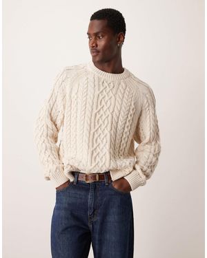 Abercrombie & Fitch – warmer oversize-strickpullover - Natur