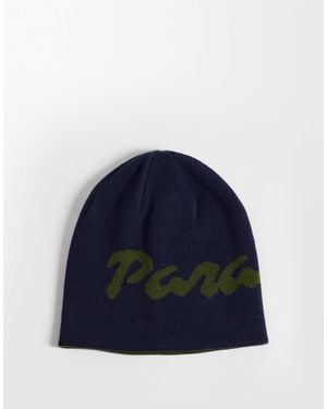 ASOS Paraiso Graphic Reversible Skull Beanie - Blue