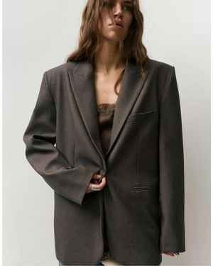 Pull&Bear Oversize Blazer - Black