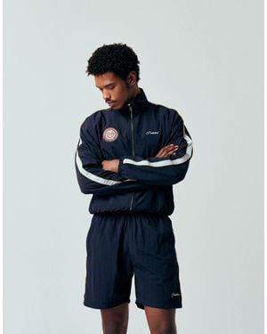 Prohibited Zip Through Track Jacket - Blue