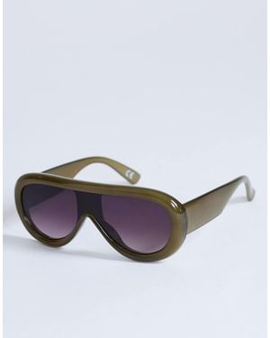 TOPSHOP Sardinia Aviator Sunglasses - Green