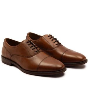 Thomas Crick Merlin Leather Oxford Toecap Shoes - Brown