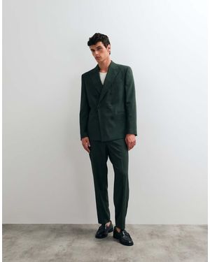 ASOS Regular Double Breasted Suit Blazer - Green