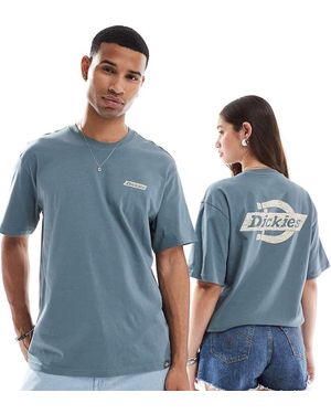 Dickies Camiseta Medio Con Logo Estampado En La Espalda Heritage Crayon Exclusiva En Asos De - Azul
