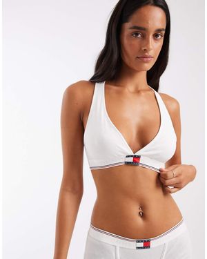 Tommy Hilfiger Heritage Varsity Rib Racerback Bralette - White