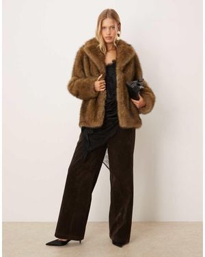 Mango Faux Fur Jacket - Natural