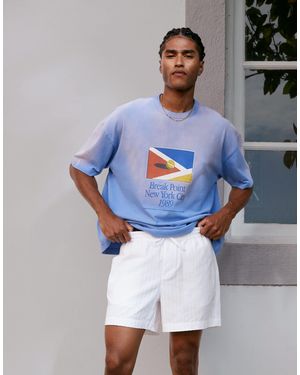 ASOS Textured Shorts - Blue