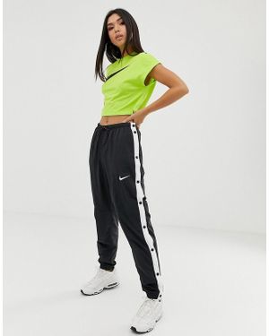 Nike Black And White Popper Track Trousers