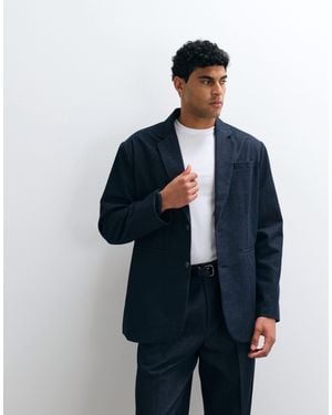 ASOS – oversize-anzugjacke im denim-look - Blau