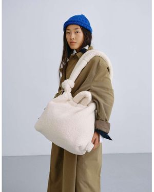 ölend Ona Sherpa Multiwear Crossbody Bag - Natural