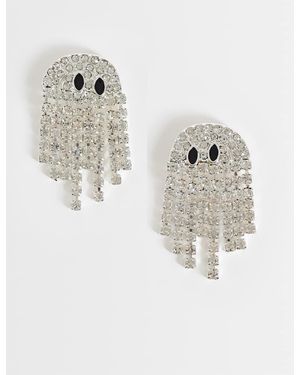 Accessorize Halloween Ghost Earrings - Metallic