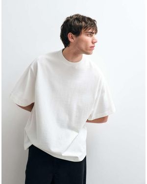 ASOS COLLECTIVE Heavyweight Relaxed Pique T-shirt - White