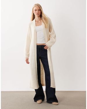 Miss Selfridge Gilet long avec détail - Neutre