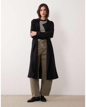 ASOS Trenchcoat Met Lange Pasvorm - Naturel