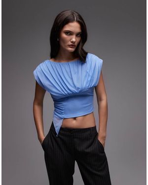 laagam Gemini Draped Top - Blue