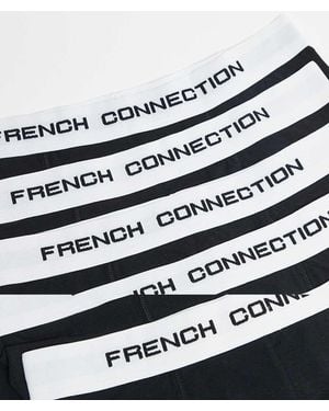 French Connection 5 Pack Cotton Stretch Boxers - Blue