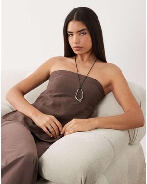 Abercrombie & Fitch Longline Bandeau Top - Brown
