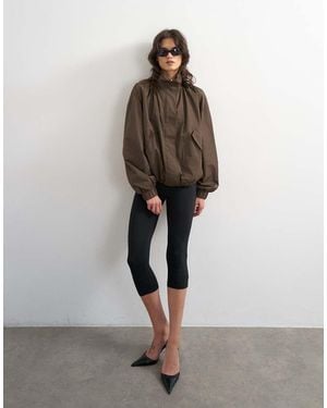 TOPSHOP Chaqueta Técnica Con Cordón Ajustable En La Cintura - Marrón