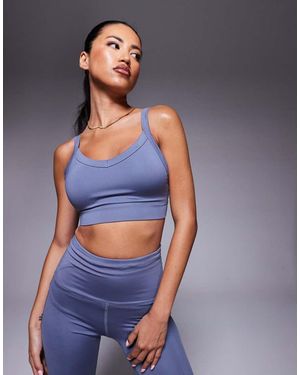 4505 Icon Active Medium Support Sports Bra With Removable Padding And Adjustable Straps - Blue