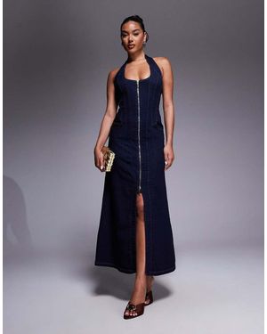 Bardot Martel Denim Midi Dress - Blue