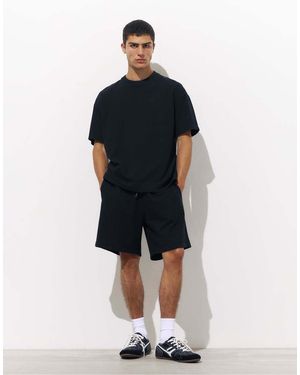Pull&Bear Textured Bermuda Joggers - Blue
