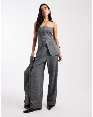 Miss Selfridge Tailored Wide Leg Trouser Co-Ord - Blue
