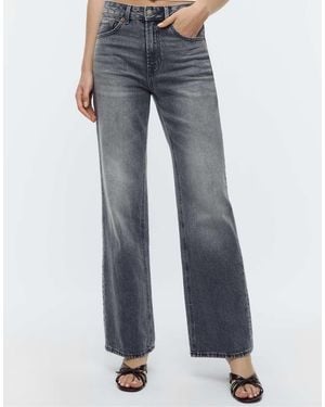 Stradivarius Wide Leg Dad Jean - Blue
