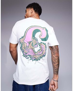 Cheats & Thieves T-Shirt 200 Gsm Bianca Con Stampa Sul Retro - Bianco