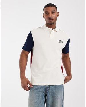 Tommy Hilfiger Colour Block Regular Fit Polo Shirt - White