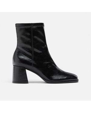 Stradivarius Bottines basiques à talon moyen es - Noir