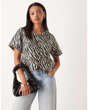 Y.A.S Structured Top - Brown