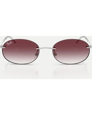 Ray-Ban – ovale sonnenbrille - Mettallic