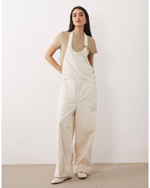 Free People Boho Chuck On Dungarees - Natural