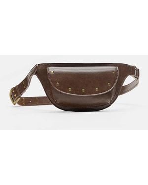 Pull&Bear Studded Belt Bag - Brown