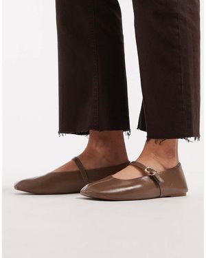 schuh Ballerine Con Fibbia - Marrone