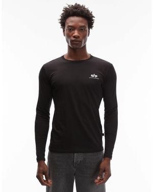 Alpha Industries Small Logo Long Sleeve T-shirt - Black