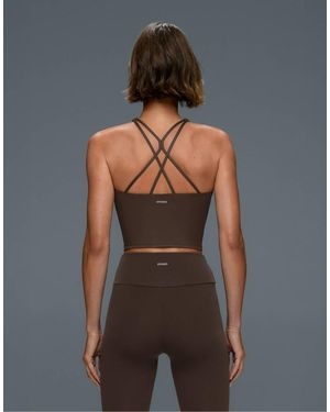 Oysho Comfortlux Strap Tank Top With Cups - Grey