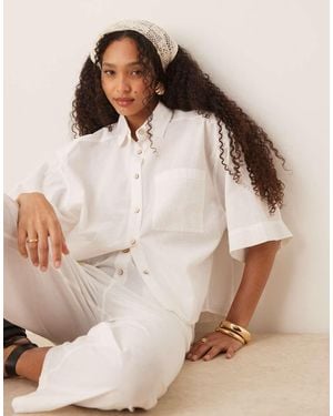 Free People Conjunto Veraniego Blanco Óptico De Algodón De - Neutro