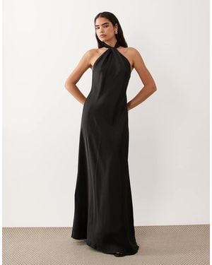 Ralph Lauren Halterneck Cut Out Maxi Dress - Black