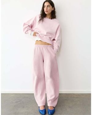 Pull&Bear Round Neck Sweatshirt - Pink