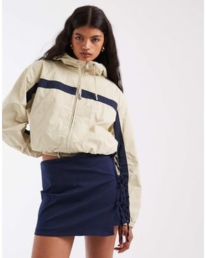 ASOS Color Block Track Jacket With Hood - Blue