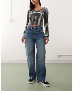 Vans Sirelle - pantalon brodé - indigo vintage - Bleu