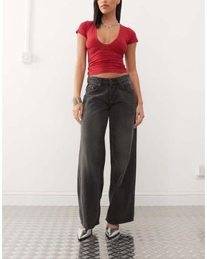 Motel Roomy Extra Wide Low Rise Jeans - Multicolour